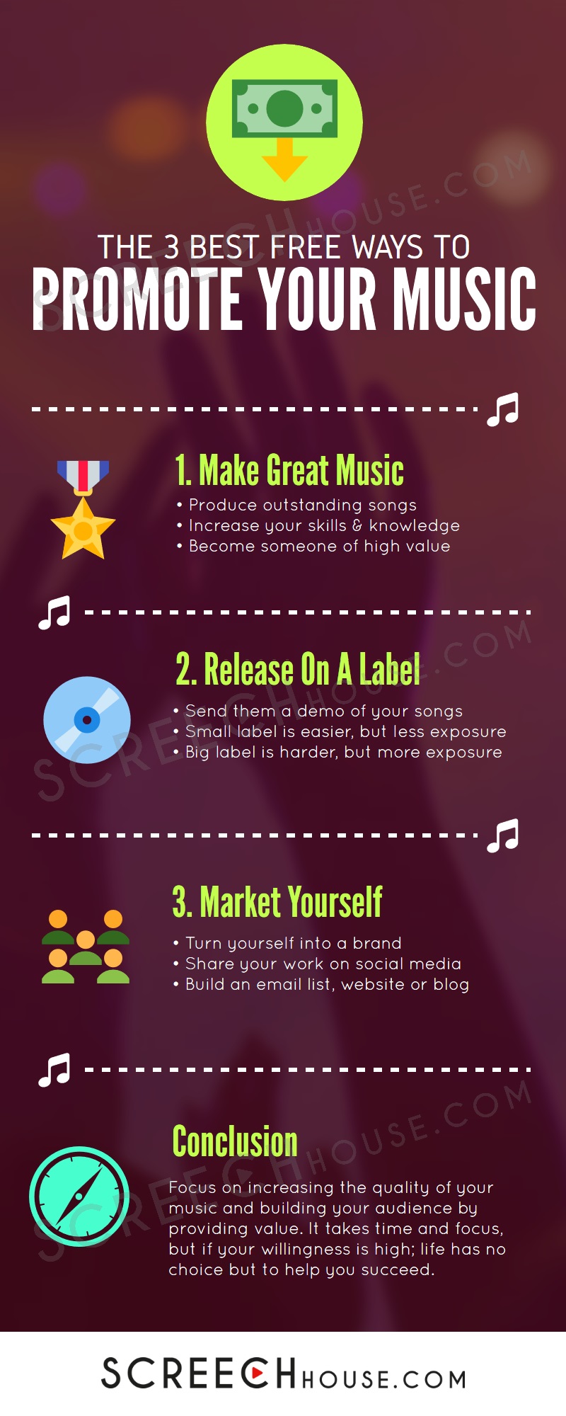 The 3 Best Free Ways to Promote Your Music - Infographic